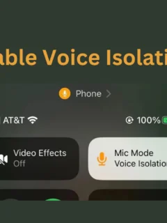 ‌Enable Voice Isolation