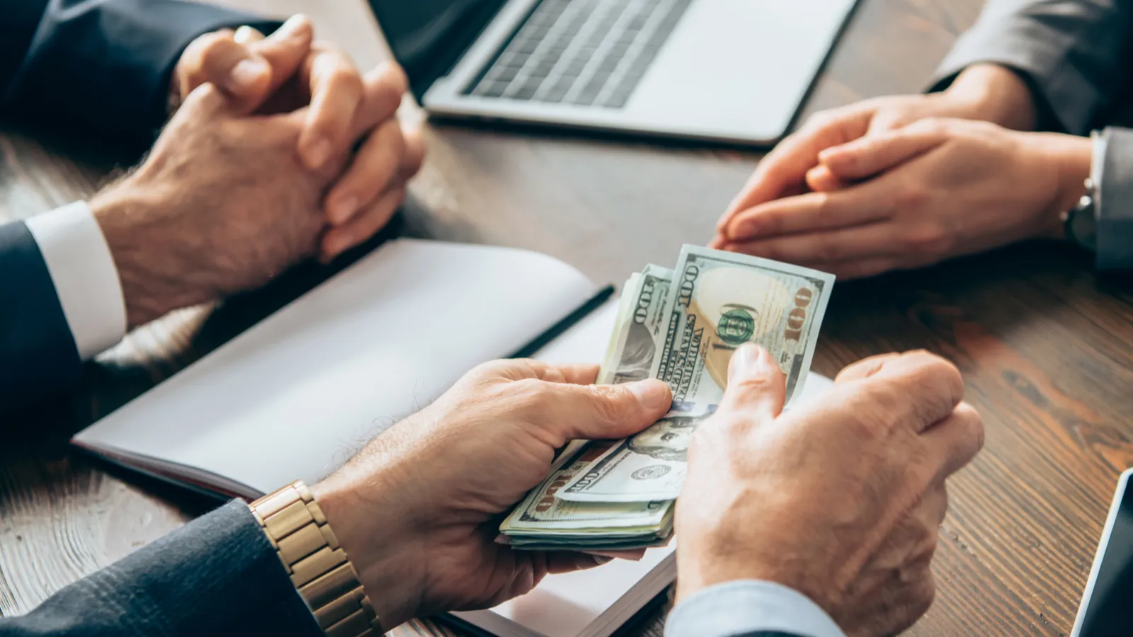 Investor investing money concept.