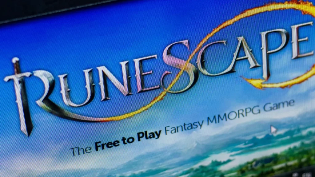 RuneScape logo on a computer screen
