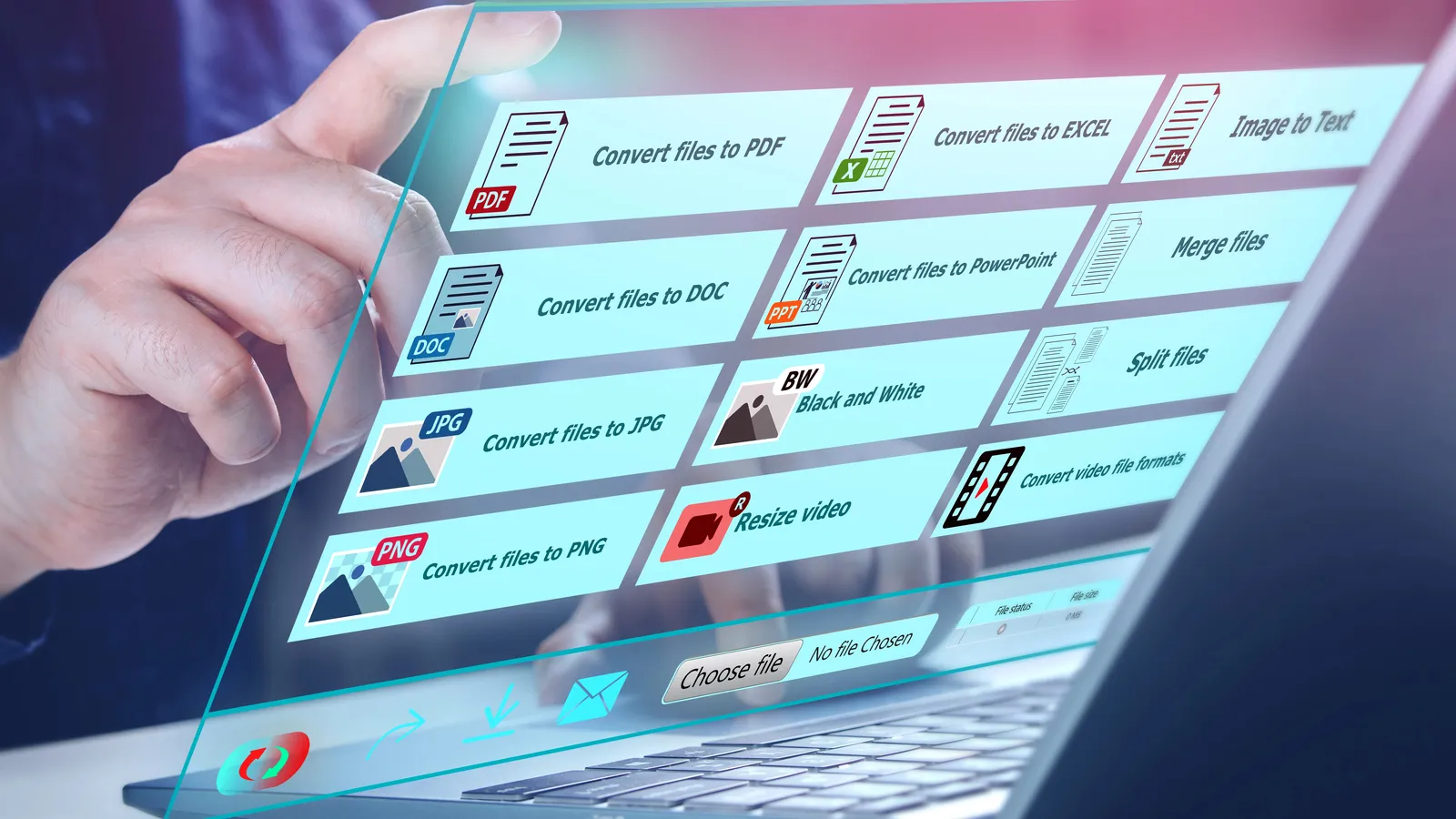 Files storage concept on your PC