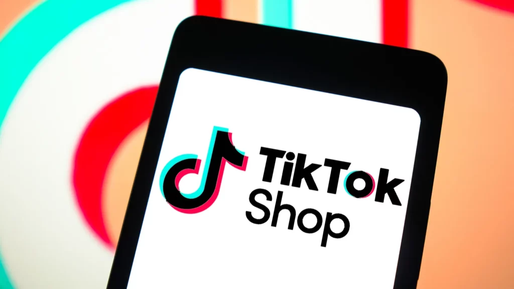 Tiktok shop logo displayed on phone