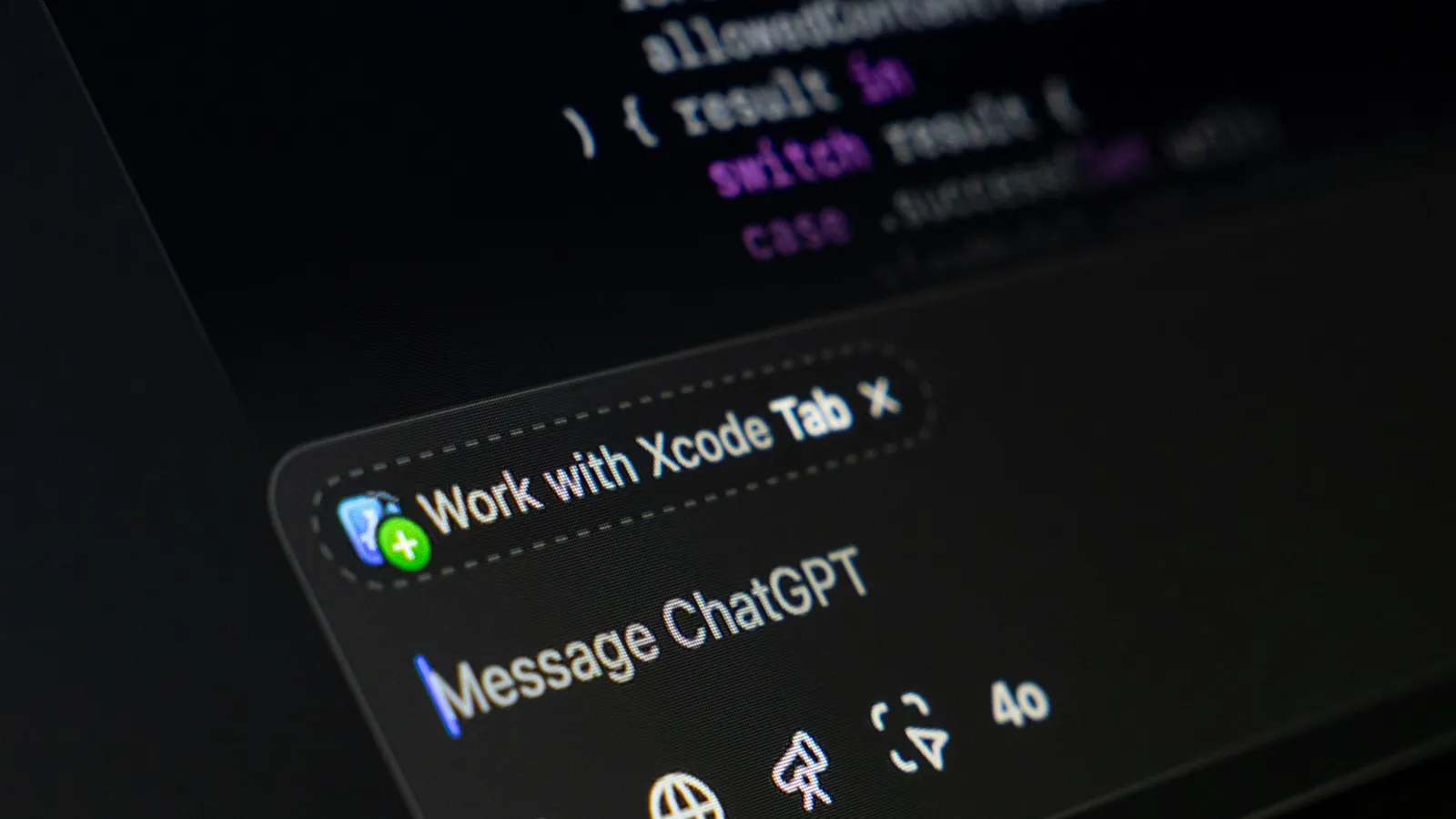 Chatgpt xcode development environment showing