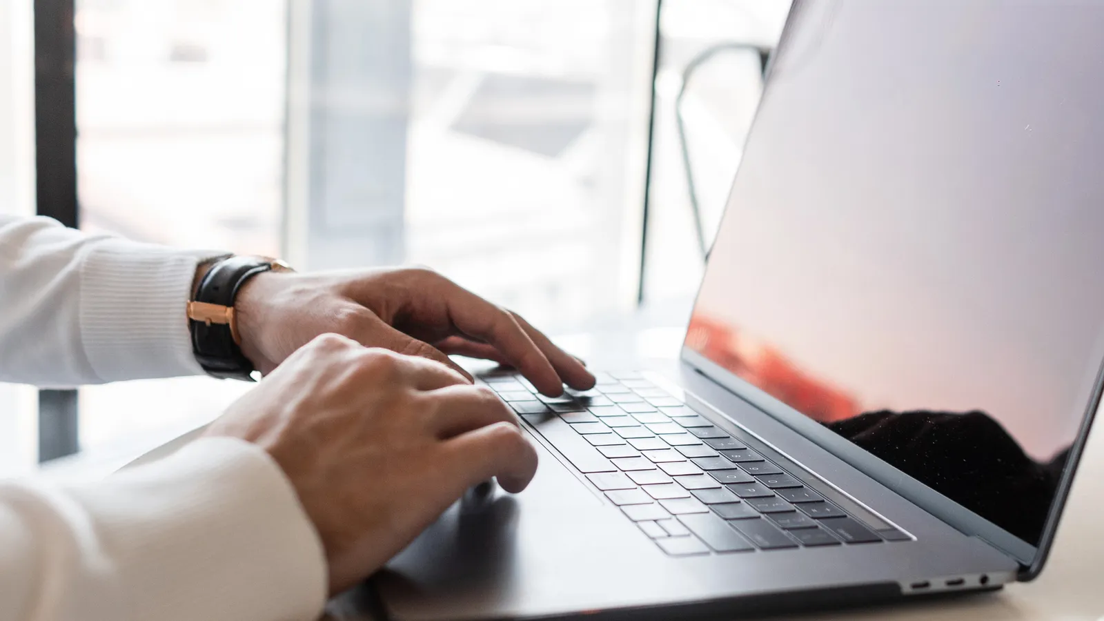 Man working on laptop